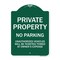 Signmission Private Property No Parking Unauthorized Vehicles Will Be Ticketed Towed at Owners E, GW-1824-23246 A-DES-GW-1824-23246 - alternate 1